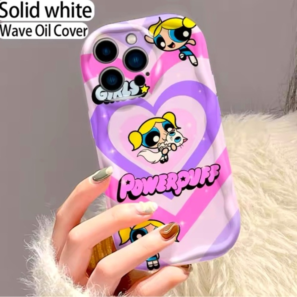 NWT Cute Pink Powerpuff Girls Bubbles Phone Case For Apple iPhone 15 Plus